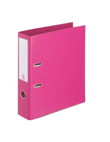 Archivador folio estrecho forrado polipropileno fucsia