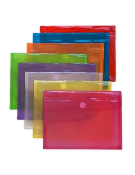 Pack 5 sobres polipropileno fuelle folio azul