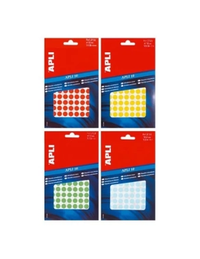 Bolsa 315 etiquetas redondas Apli 10mm amarillo