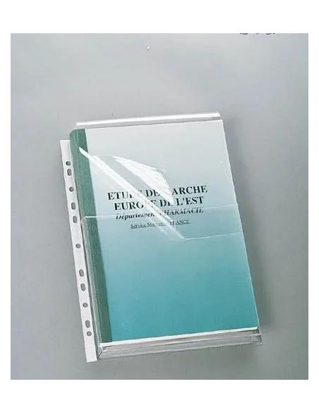 Bolsa 10 fundas con fuelles PVC solapa superior