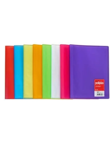 Carpeta 40 fundas poliplas pp translucido amarillo