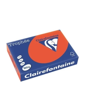 Papel A4 250 hojas 160gr rojo cardinal Clairefontaine
