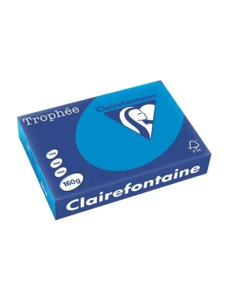 Papel A4 250 hojas 160gr azul Clairefontaine