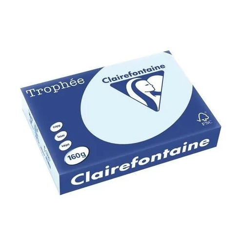 Papel A4 250 hojas 160gr azul pastel Clairefontaine