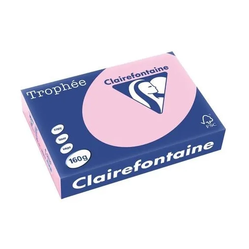 Papel A4 250 hojas 160gr rosa pastel Clairefontaine