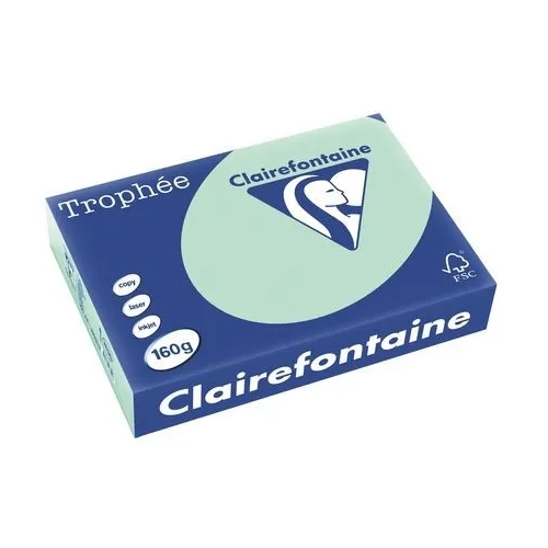 Papel A4 250 hojas 160gr verde pastel Clairefontaine