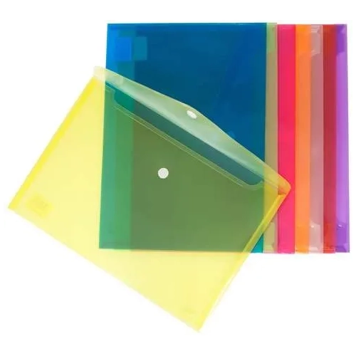 Pack 12 sobres polipropileno folio velcro incoloro