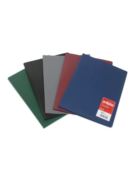 Carpeta 20 fundas poliplas Grafoplas tapa azul A4