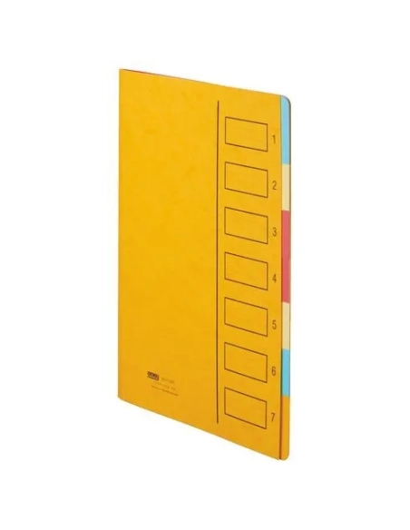 Clasificador 7 divisiones  amarillo cartulina