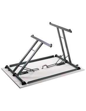 Mesa plegable apilable multiusos 120 x 80cm Gris patas gris.