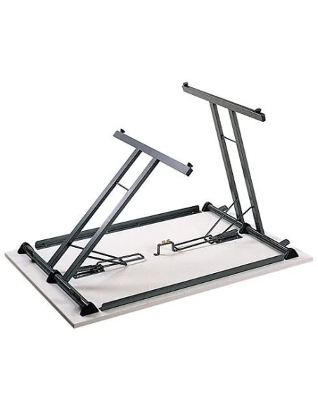 Mesa plegable apilable multiusos 120 x 80cm Gris patas gris.