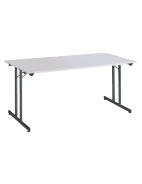 Mesa plegable apilable multiusos 160x80 Gris patas gris