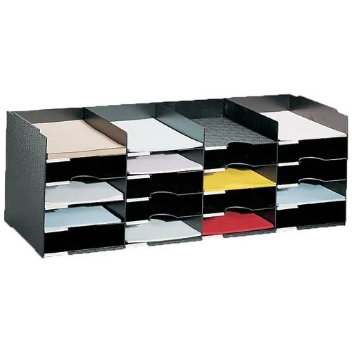 Organizador modular superponible 90cm 20 casilleros negro
