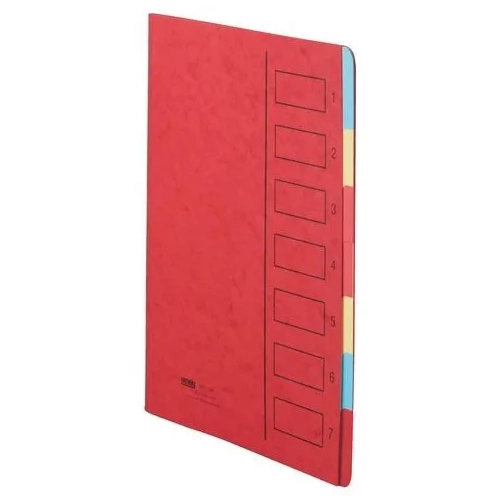 Clasificador 7 divisiones  rojo cartulina