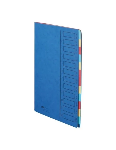 Clasificador 12 divisiones azul cartulina emey