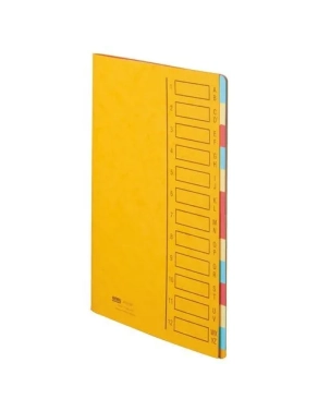 Clasificador 12 divisiones amarillo cartulina emey