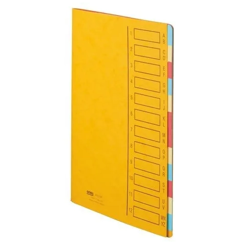 Clasificador 12 divisiones amarillo cartulina emey