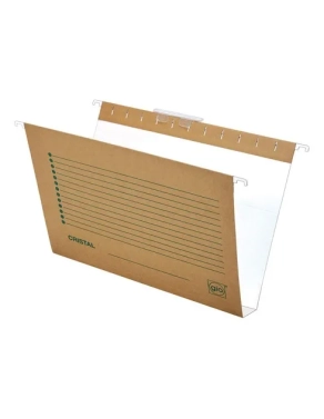 Caja 25 carpetas colgantes A4 Kraf bicolor lomo 15mm visor superior