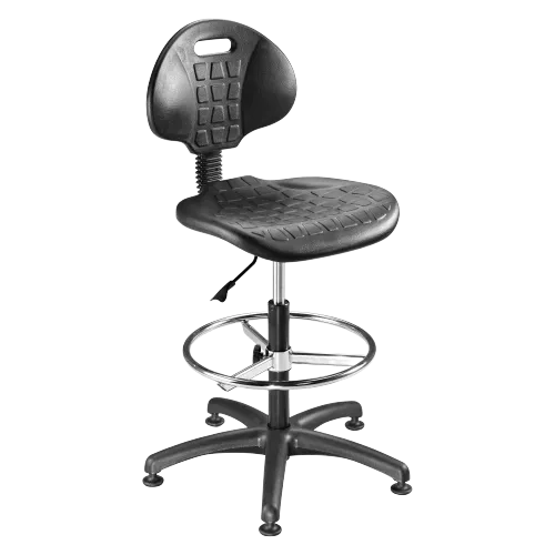 Silla  taller poliuretano Tech Pro alta con 5 tacos antideslizantes.