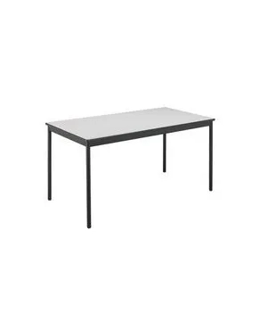 Mesa rectangular Confort 140 gris pata negras