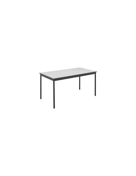 Mesa rectangular Confort 140 gris pata negras