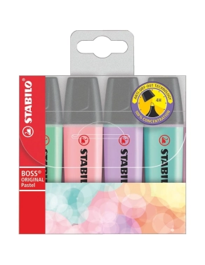 Fluorescente Stabilo Boss bolsa 4 unds Pastel