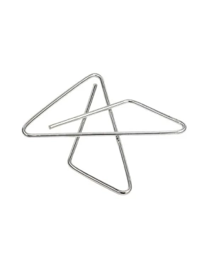 Caja 100 clips pajarita plata 48x53