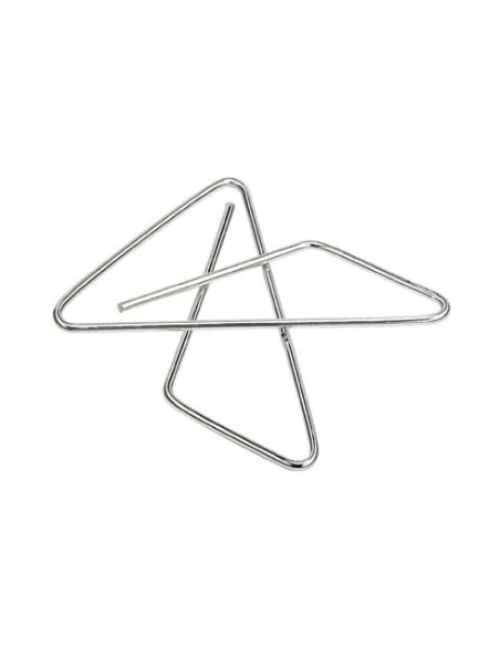Caja 100 clips pajarita plata 48x53