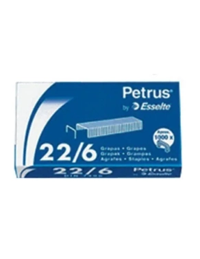 Caja 1000 grapas Petrus 22/6