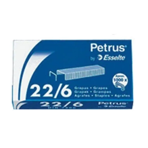 Caja 1000 grapas Petrus 22/6
