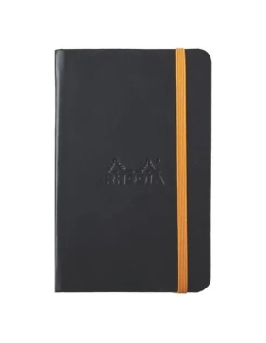 Cuaderno Rhodiarama A6 rayado negro