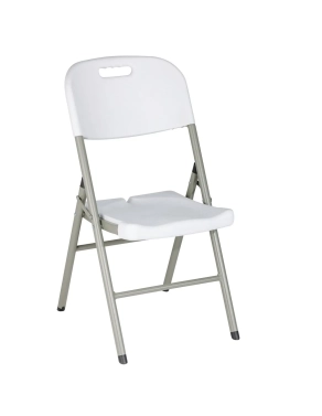 Silla plegable polietileno blanca