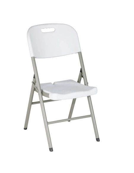 Silla plegable polietileno blanca