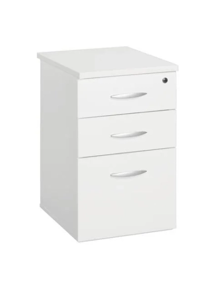 Cajonera oficina 3 cajones altura Mesa fondo 60 blanca