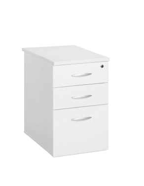 Cajonera oficina 3 cajones altura Mesa fondo 80 blanca