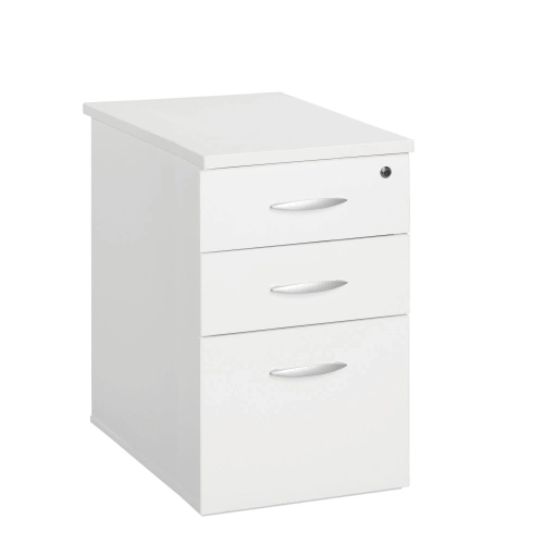 Cajonera oficina 3 cajones altura Mesa fondo 80 blanca