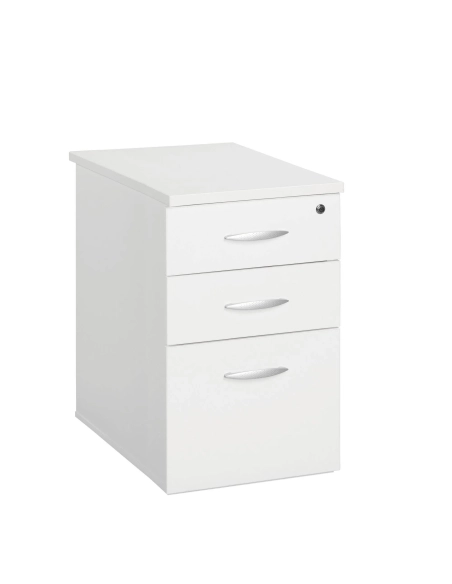Cajonera oficina 3 cajones altura Mesa fondo 80 blanca