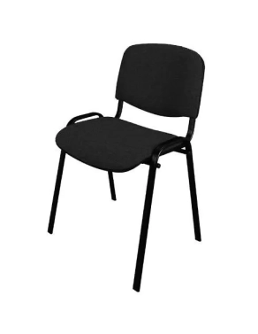 Silla conferencia negra pata negra