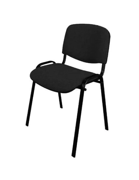 Silla conferencia negra pata negra