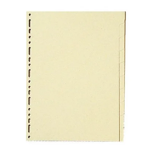 Juego 10 separadores A4 multitaladro cartulina crema