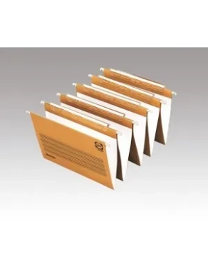 Caja 25 carpetas colgantes Kraf bicolor A4 visor superior largo