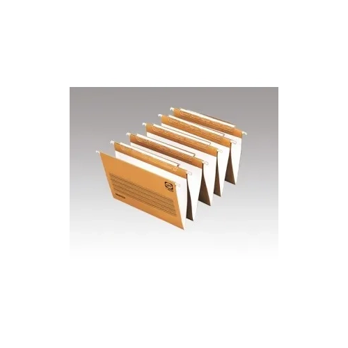 Caja 25 carpetas colgantes Kraf bicolor A4 visor superior largo