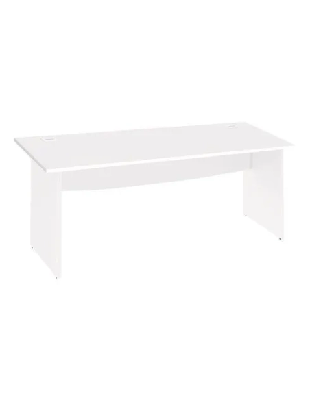 Mesa oficina patas madera 180cm Excellens blanca