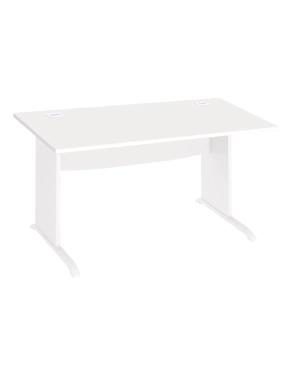 Mesa oficina 80 patas madera en L blanca