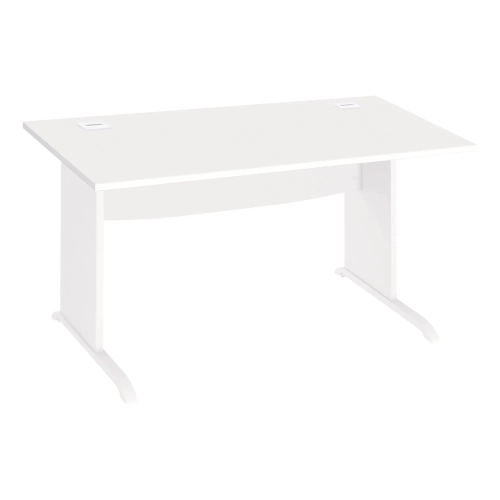 Mesa oficina 80 patas madera en L blanca