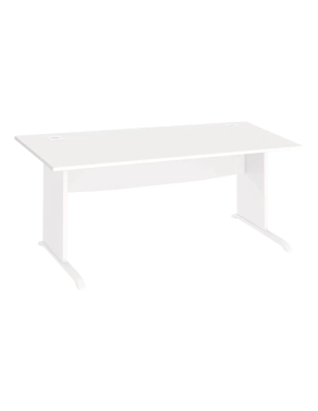 Mesa oficina 120 patas madera en L blanca