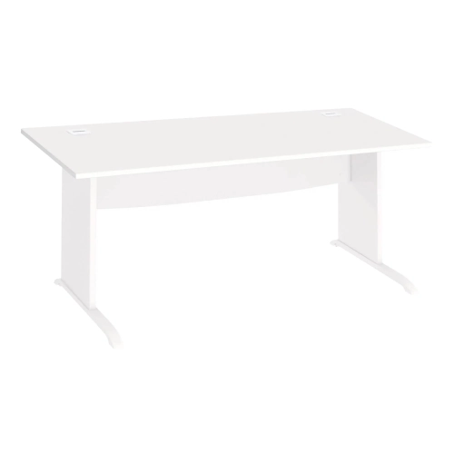 Mesa oficina 120 patas madera en L blanca