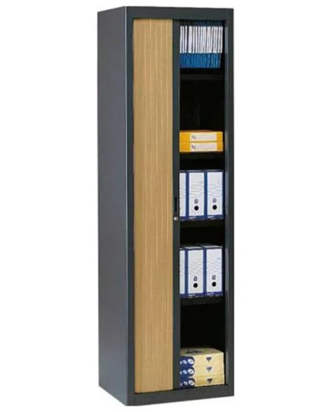 Armario metalico persiana desmontable 200x60 antracita/haya