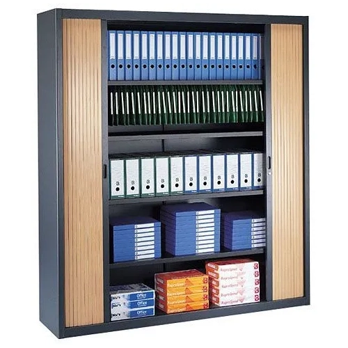 Armario metalico persiana desmontable 200x180 antracita/haya