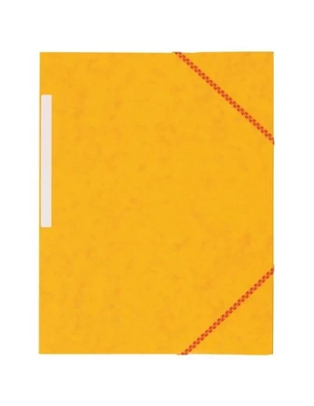 Carpeta carton gomas 3 solapas gomas amarilla 450 gms jmb